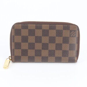 Louis Vuitton Damier Zippy Compact Wallet N60028 Leather Long for Men and Women